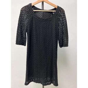 Glam Women Knit  Dress Black Size M - 3/4 Sleeve